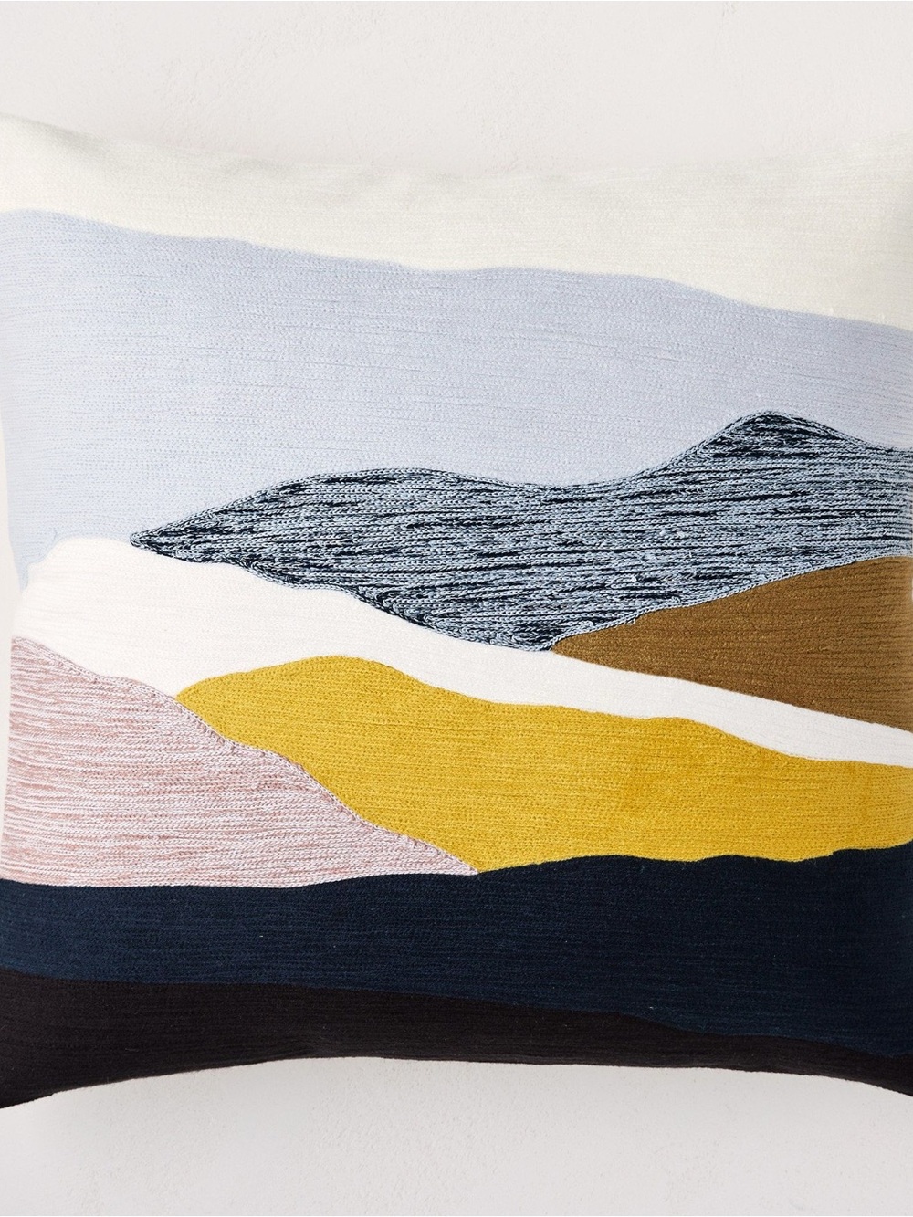 Set 2 West Elm Crewel Landscape Pillow Cover, 20 inch